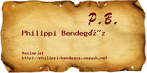 Philippi Bendegúz névjegykártya